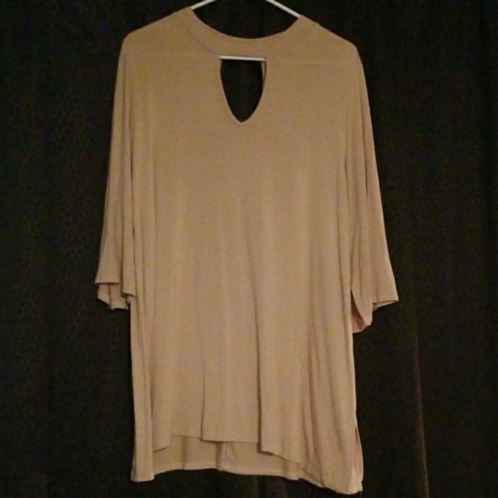 Tan Keyhole Tunic
